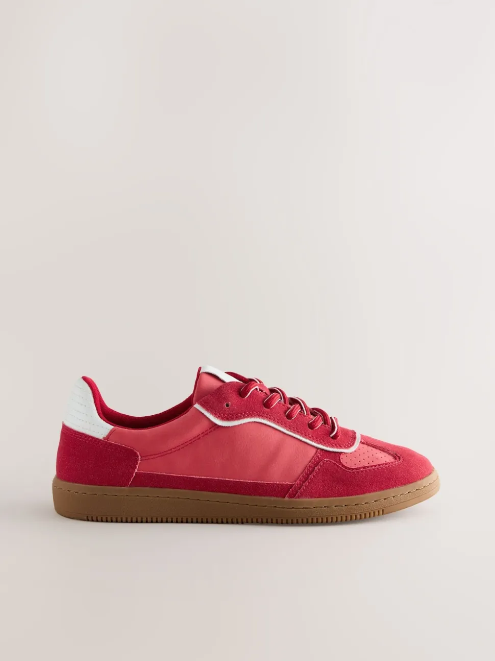 Red Lace-Up Trainers