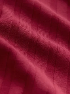 Red Maternity Long Sleeve Nursing Shelf Dress