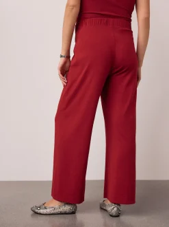 Red Maternity Supersoft Wide Leg Trousers