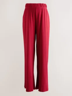Red Maternity Supersoft Wide Leg Trousers