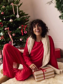 Red Star Heart Soft Long Sleeve Pyjamas