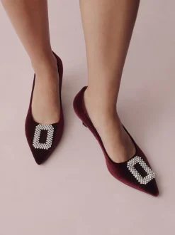 Red Velvet Forever Comfort Jewel Trim Pointed Court Heels