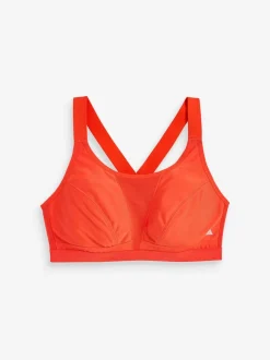 Red/Black Active Sports High Impact Dry Tech Crop Tops 2 Pack
