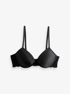 Red/Black Push Up Pad Plunge A-E Smoothing T-Shirt Bras 2 Pack