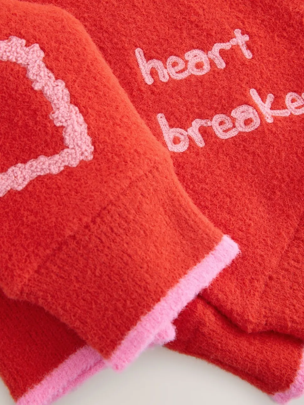 Red/Pink Cosy Embroidered Valentines Jumper