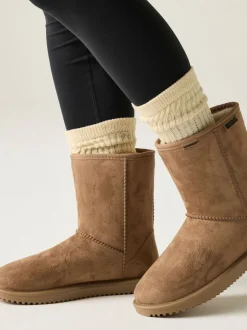 Regatta Brown Risley Mid Length Cosy Faux Fur Lined Waterproof Boots