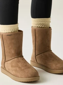 Regatta Brown Risley Mid Length Cosy Faux Fur Lined Waterproof Boots