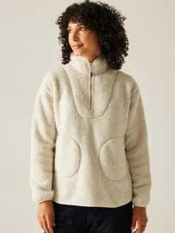 Regatta Cream Frankie Borg Half Zip Fleece