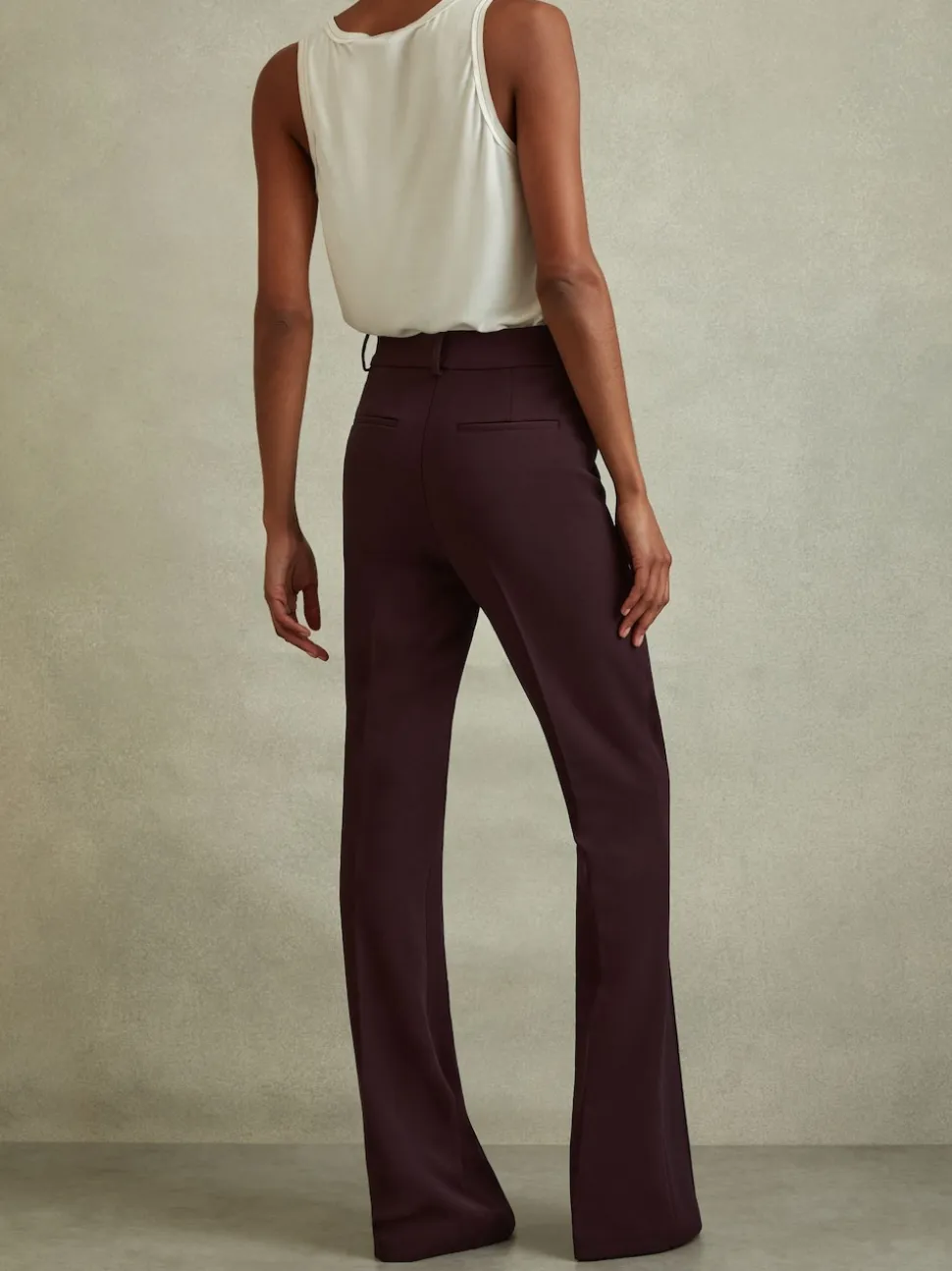 Reiss Berry Gabi Petite Flared Suit Trousers