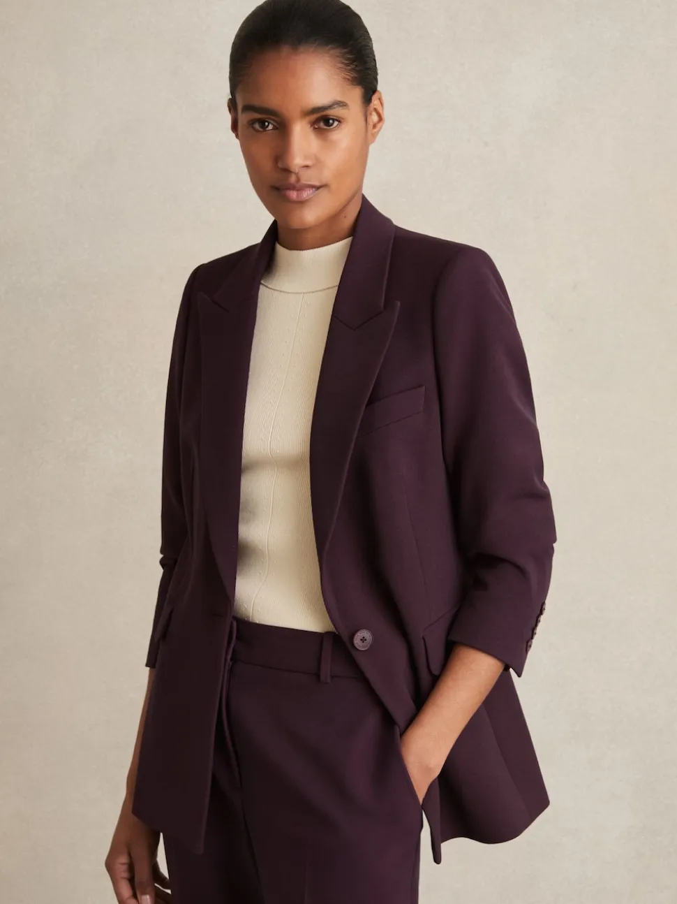 Reiss Berry Gabi Tailored Single Breasted Suit Blazer