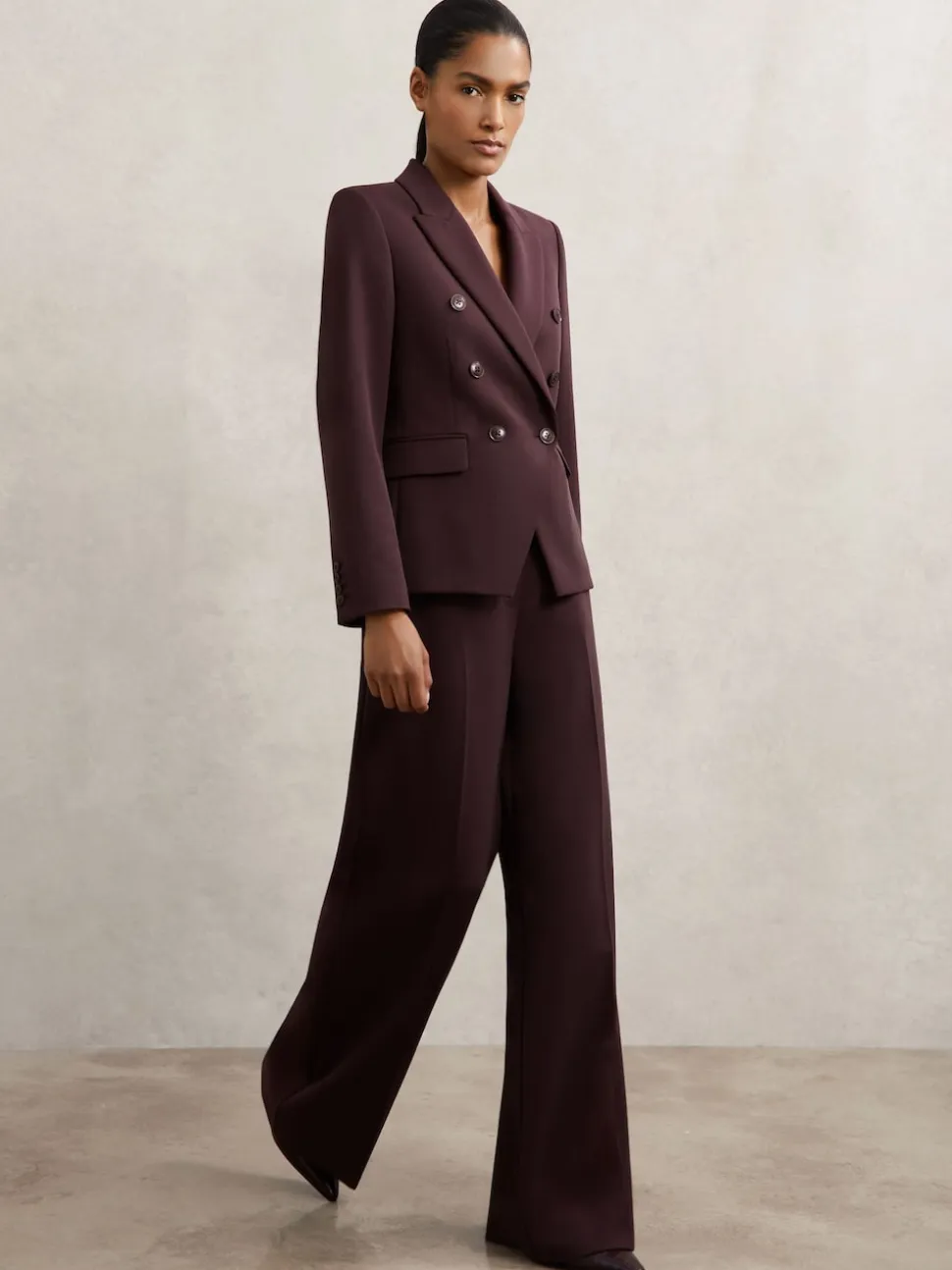 Reiss Berry Gabi Wide-Leg Suit Trousers