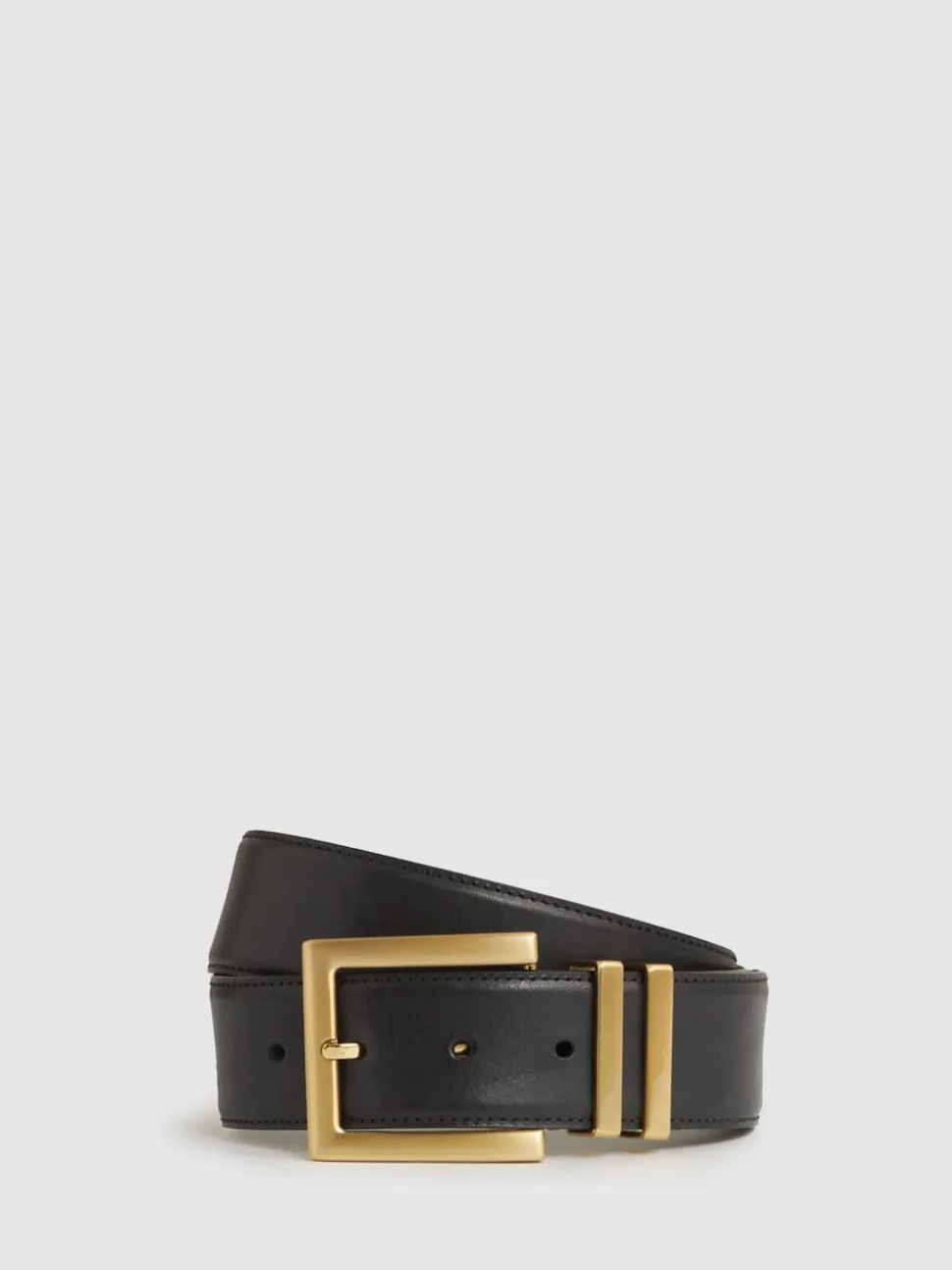 Reiss Black Brompton Leather Belt