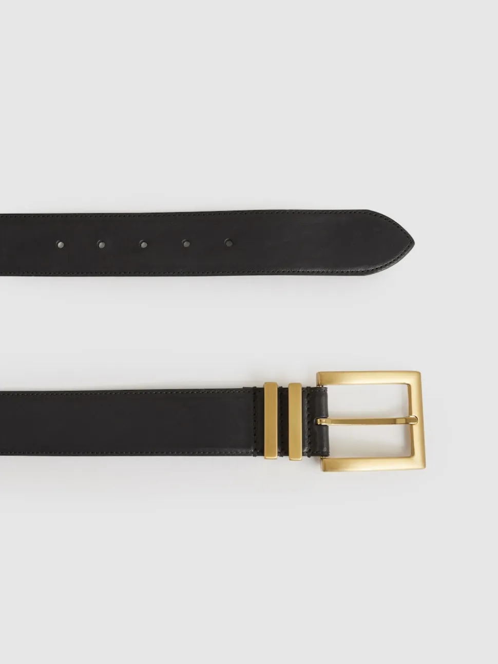 Reiss Black Brompton Leather Belt