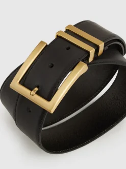 Reiss Black Brompton Leather Belt