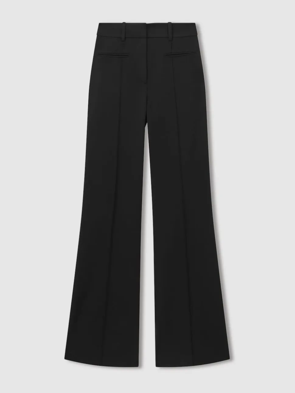 Reiss Black Claude High Rise Flared Trousers