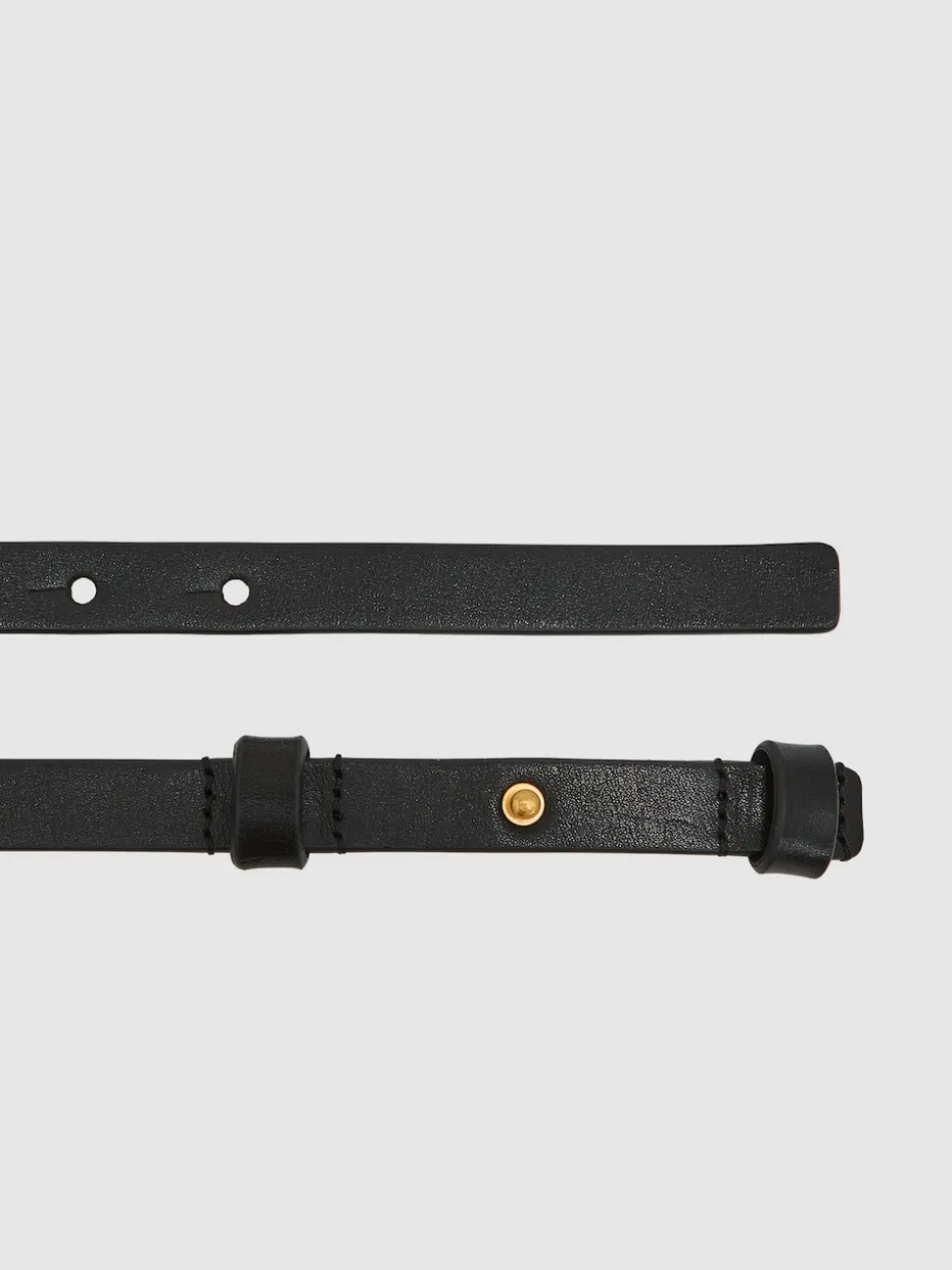 Reiss Black Cora Leather Buckle-Hardware Belt