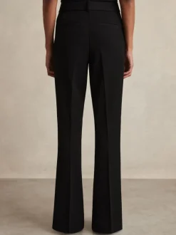 Reiss Black Gabi Flared Suit Trousers
