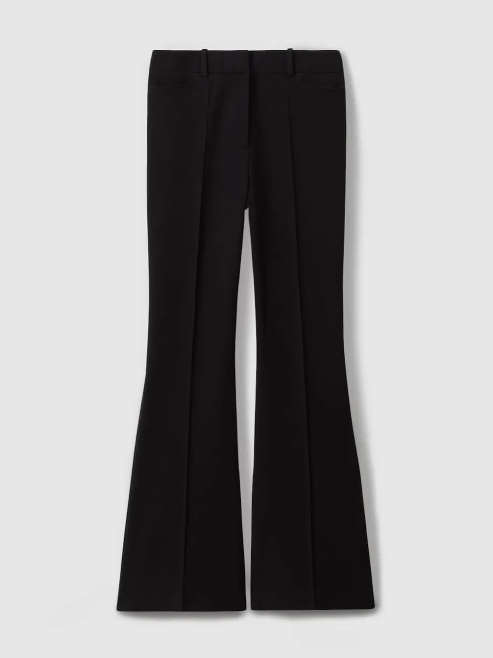 Reiss Black Gabi Petite Flared Suit Trousers