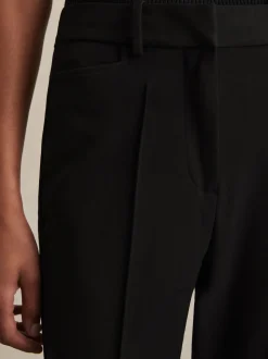 Reiss Black Gabi Petite Flared Suit Trousers