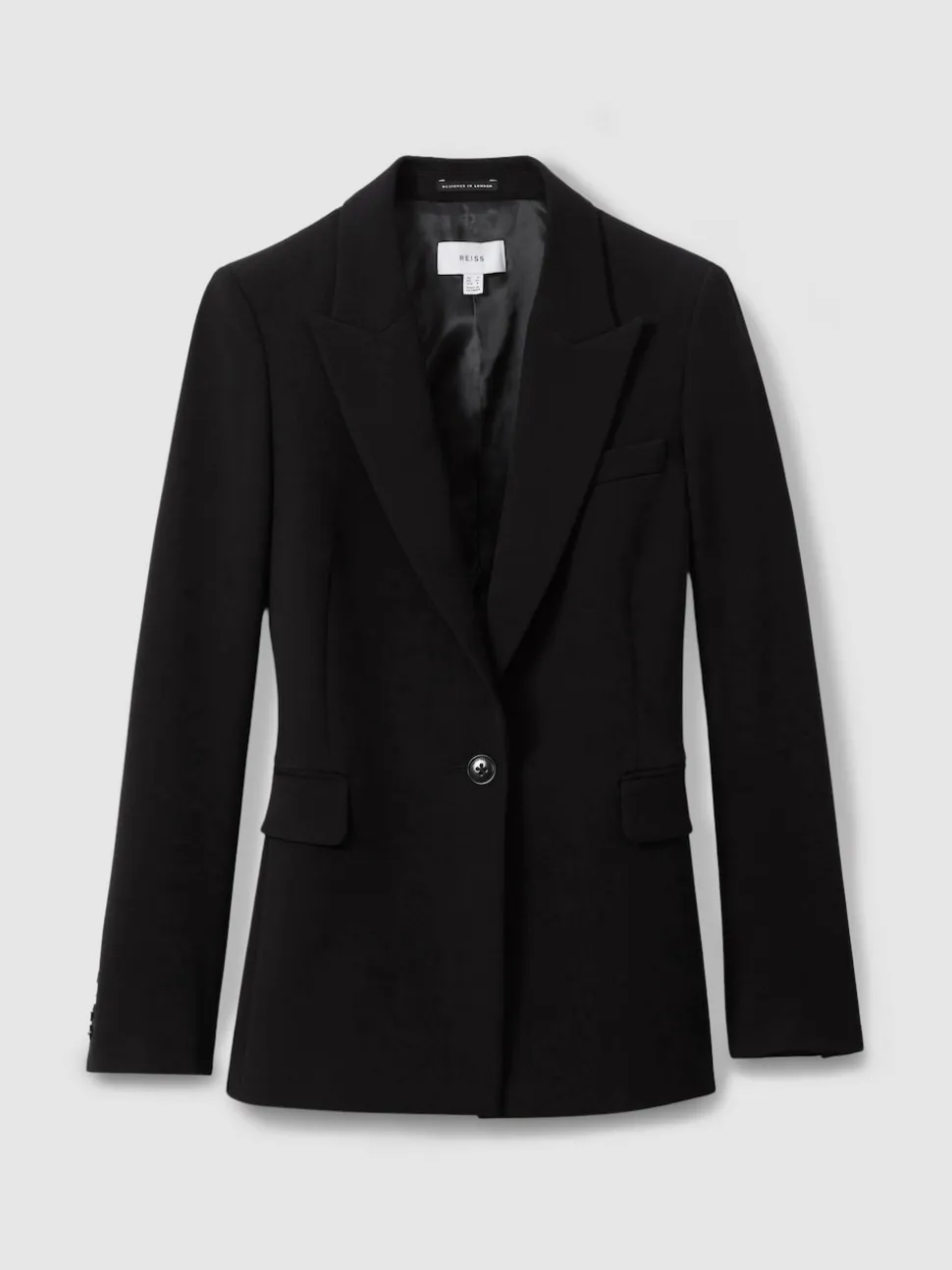 Reiss Black Gabi Petite Tailored Single Breasted Suit Blazer