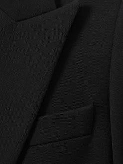 Reiss Black Gabi Petite Tailored Single Breasted Suit Blazer