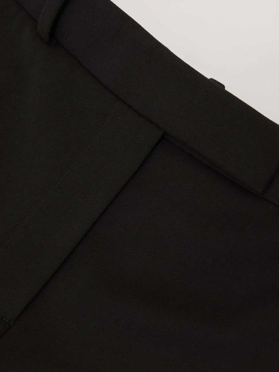 Reiss Black Gabi Petite Wide-Leg Suit Trousers