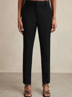 Reiss Black Gabi Slim-Fit Suit Trousers