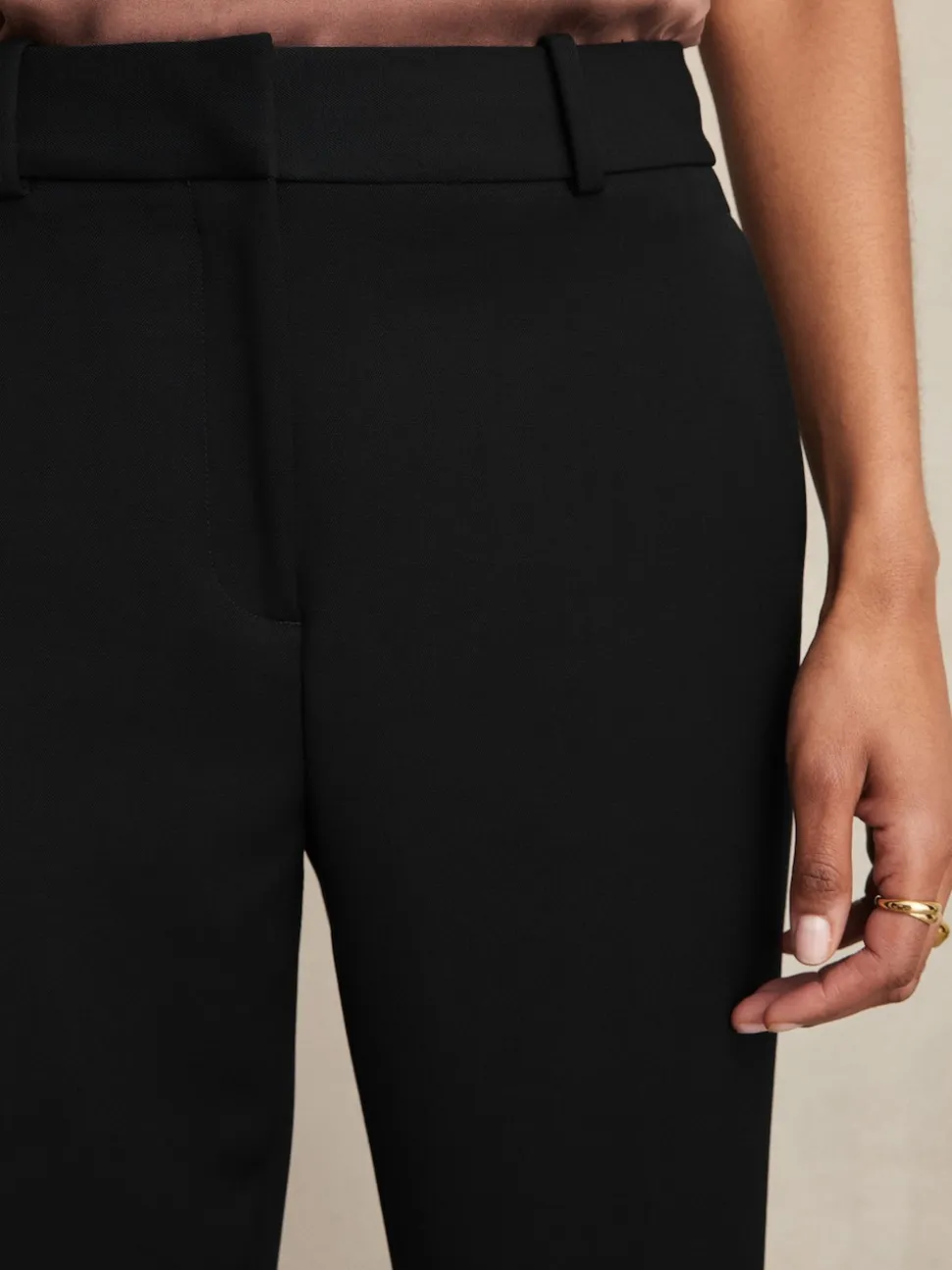 Reiss Black Gabi Slim-Fit Suit Trousers