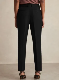Reiss Black Gabi Slim-Fit Suit Trousers