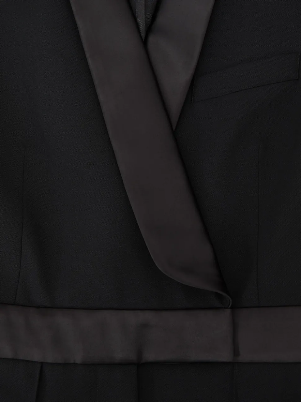 Reiss Black Gaia Atelier Wide-Leg Tuxedo Jumpsuit