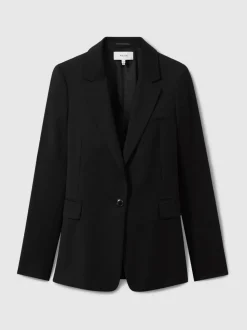 Reiss Black Haisley Petite Single Breasted Suit Blazer