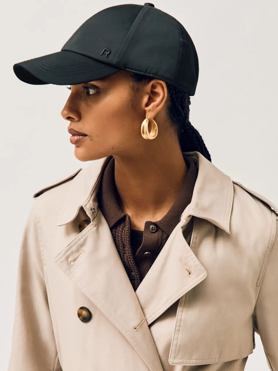 Reiss Black Nicole Logo-Embroidered Baseball Cap