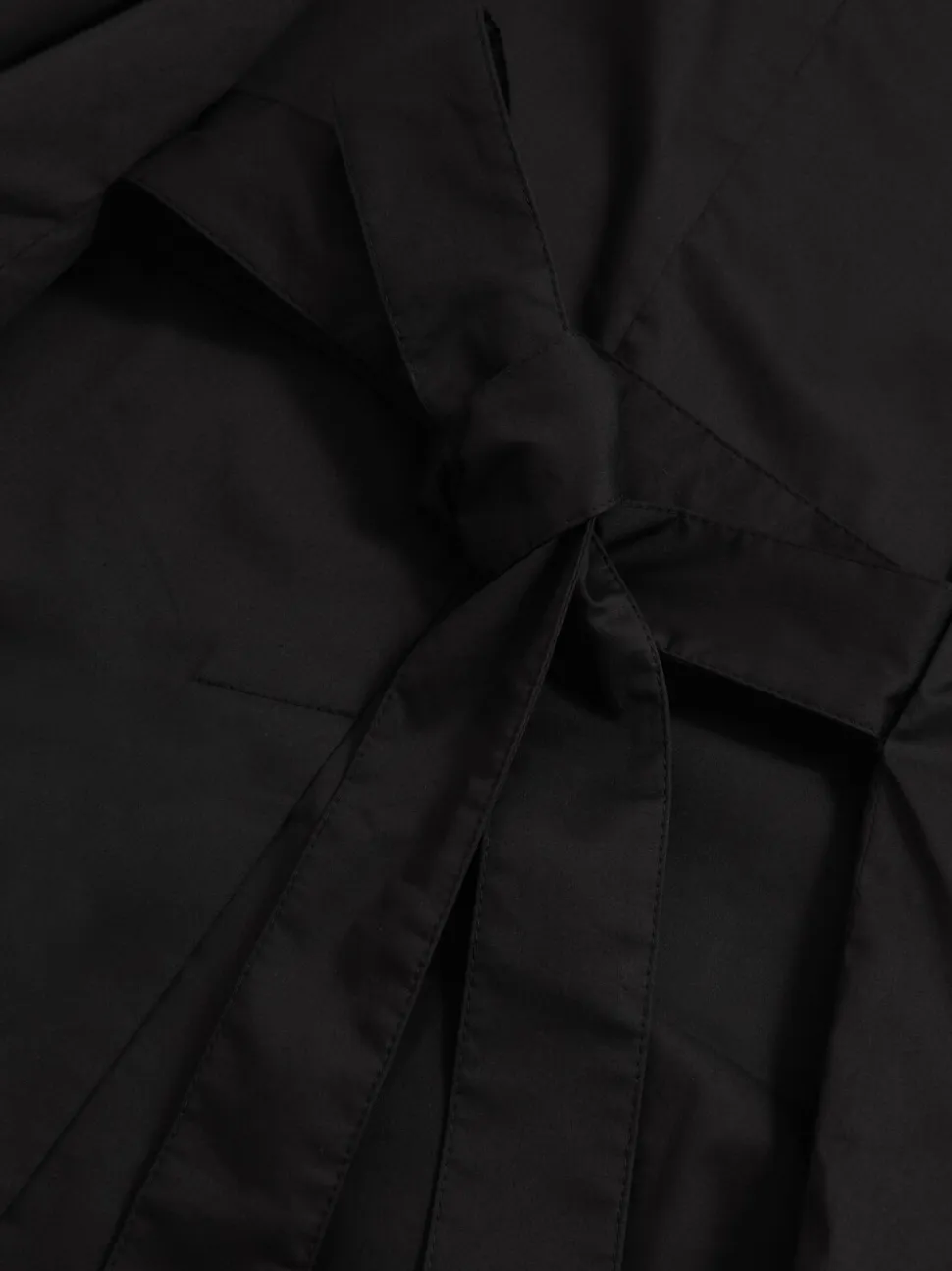 Reiss Black Osbourne Cotton Blend Double Breasted Belted Jacket