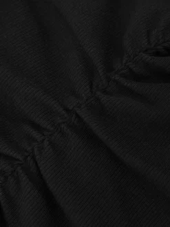 Reiss Black Simone Stretch-Cotton High-Neck Vest