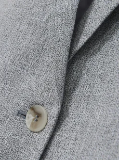 Reiss Blue Willow Linen-Blend Single-Breasted Blazer
