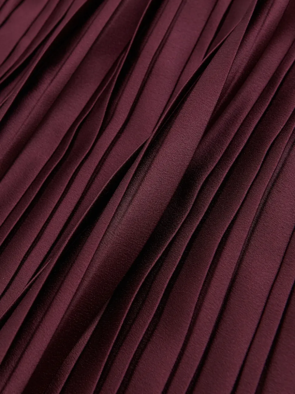 Reiss Burgundy Savannah Pleated Midi Skirt