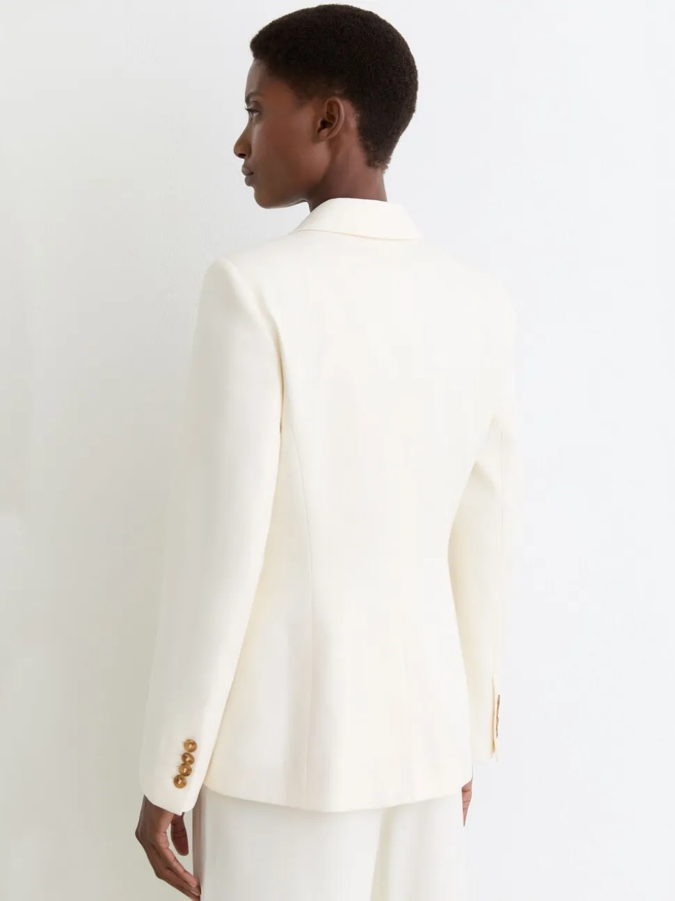 Reiss Cream Malin Petite Single-Breasted Tailored Blazer