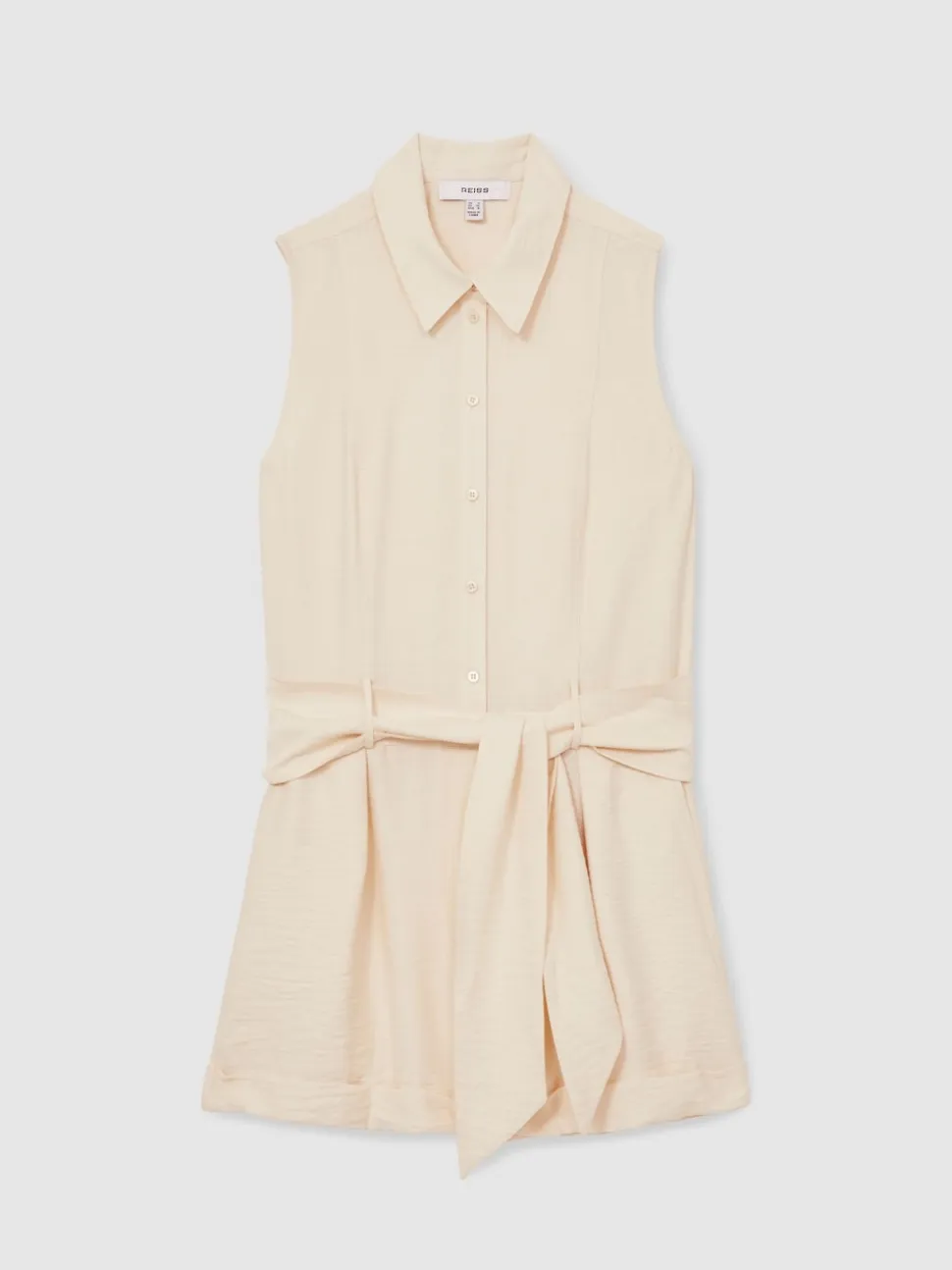 Reiss Cream Millie Belted Beach Cover-Up Playsuit