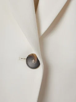 Reiss Cream Millie Tailored Single Breasted Suit Blazer