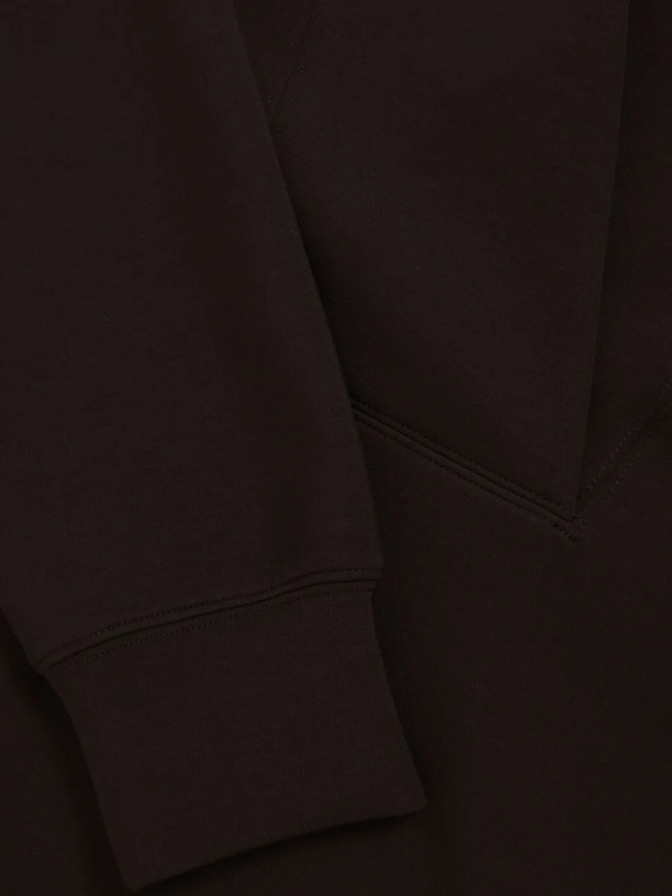 Reiss Dark Chocolate Annabel Interlock Shawl-Neck Sweatshirt with Modal