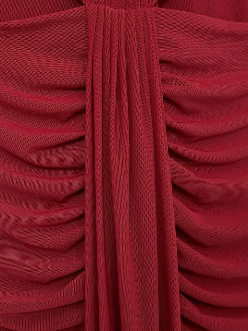 Reiss Dark Red Daniella Ruched Sleeveless Maxi Dress