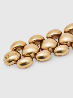 Reiss Gold Darcy Tone Dome Link Bracelet