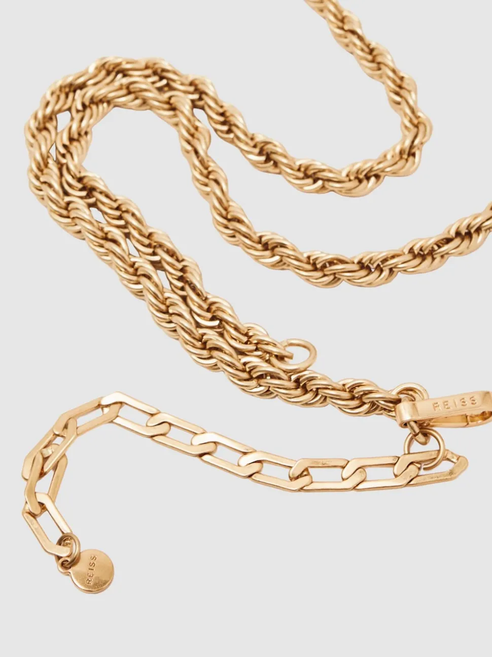 Reiss Gold Isabella Twist Chain Belt