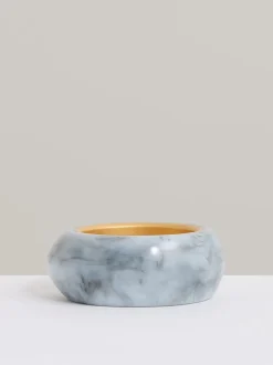 Reiss Gold Tone Ciara Curve Marble Bangle