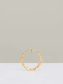 Reiss Gold Tone Millie Molten Square Bracelet