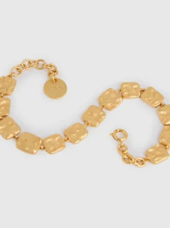 Reiss Gold Tone Millie Molten Square Bracelet