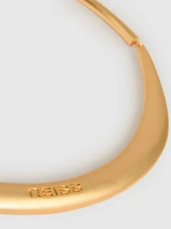 Reiss Gold Tone Poppy Polished Curve Choker