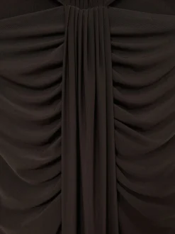 Reiss Grape Daniella Ruched Sleeveless Maxi Dress