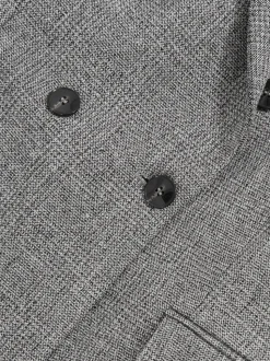 Reiss Grey Darlton Double-Breasted Textured Suit Blazer