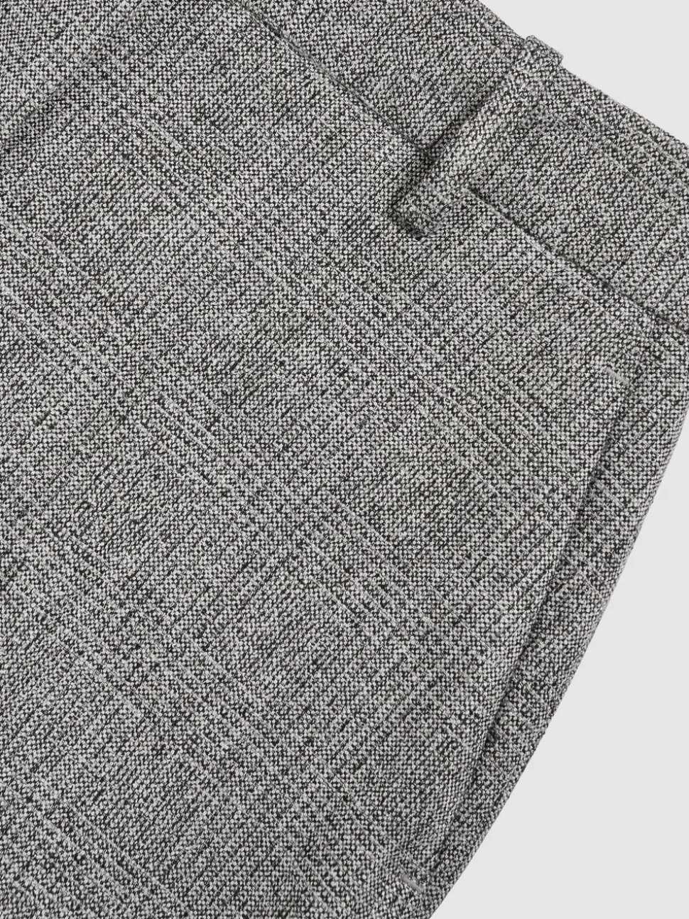 Reiss Grey Darlton Wide-Leg Textured Suit Trousers
